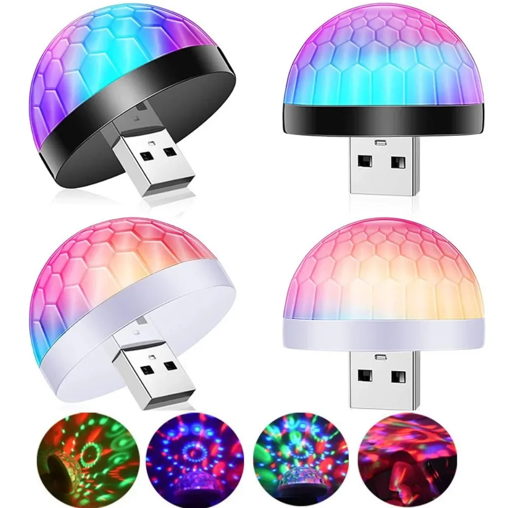 Usb Led Party Lights Sensore Musicale Usb Mini Disco Dj Stage Lighting Effect Light Crystal Magic Ball Lamp Per Home Party Karaoke