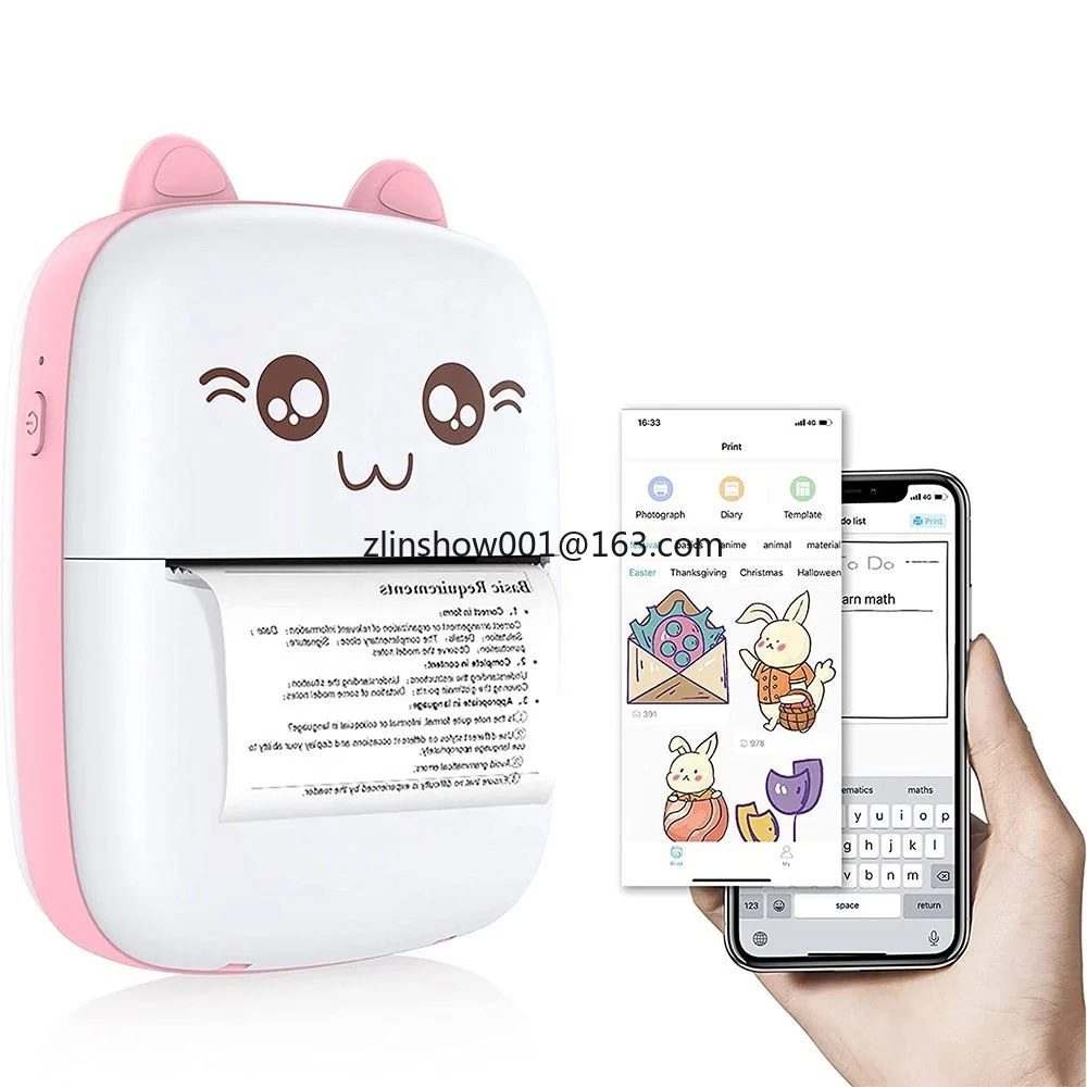 

Mini impresora Printer Print Paper Photo Pocket Inkjet Thermal Printer 58mm Memo Portable Printer machine