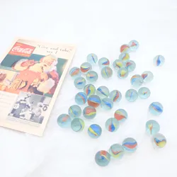 Console de jeu de boules de verre de 16mm, 20 pièces de boules de crème, machine à pinball, pour bétail, petits marbres, jouets, perles de machine parent enfant 