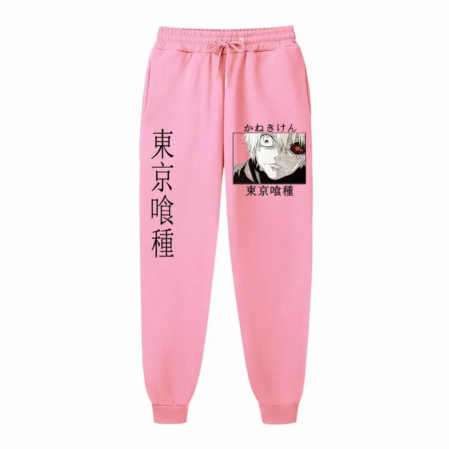 2024 Autumn and Winter Men's Jogging Pants Tokyo Ghoul Anime Print Versatile Casual Pants Comfortable Fleece Sweatpants S-3XL 6