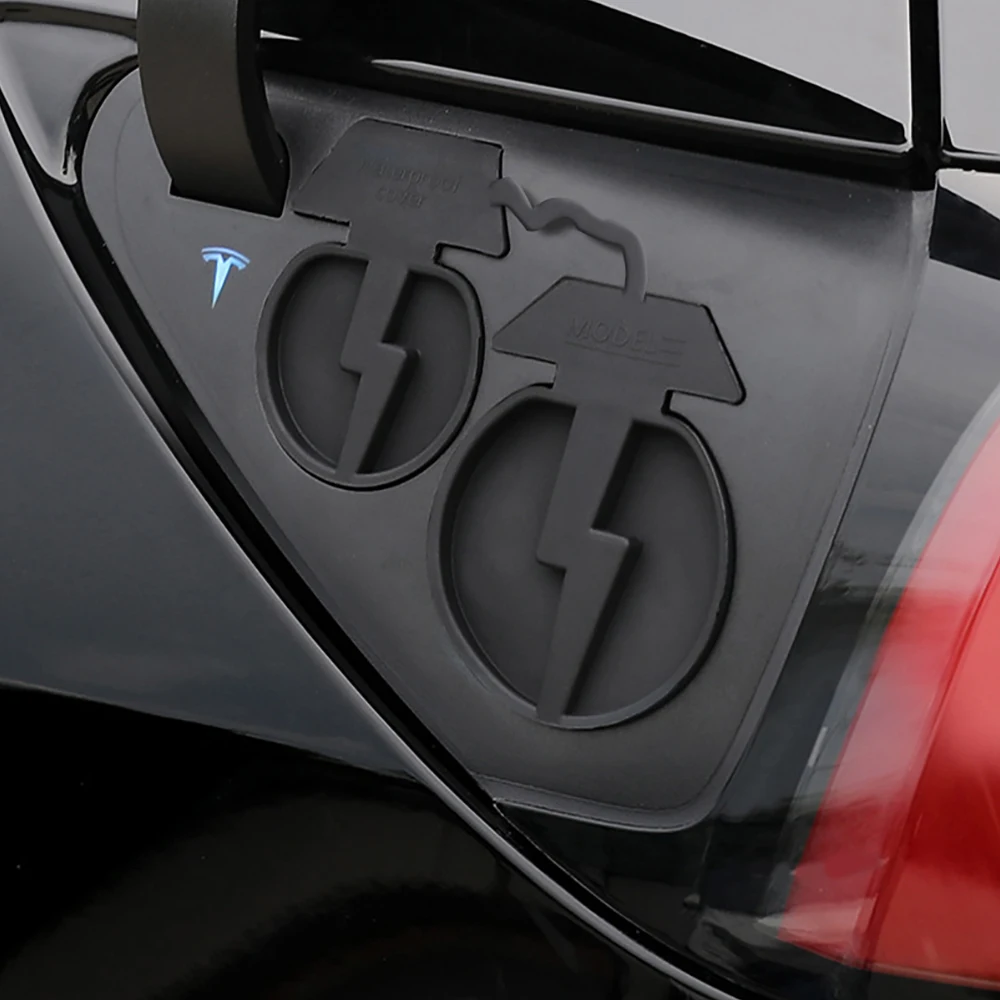 

Защитный чехол для зарядного порта Tesla Model 3 Y, водонепроницаемые силиконовые крышки, пылезащитные заглушки, обновленные электрические автомобильные аксессуары