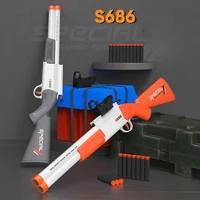 S686 Rifle Toy Gun Double Barreled Airsoft Launcher Dual Soft Bullets Outdoor Sports Game Pistola Shot Gun Weapon for Kids Gift 1