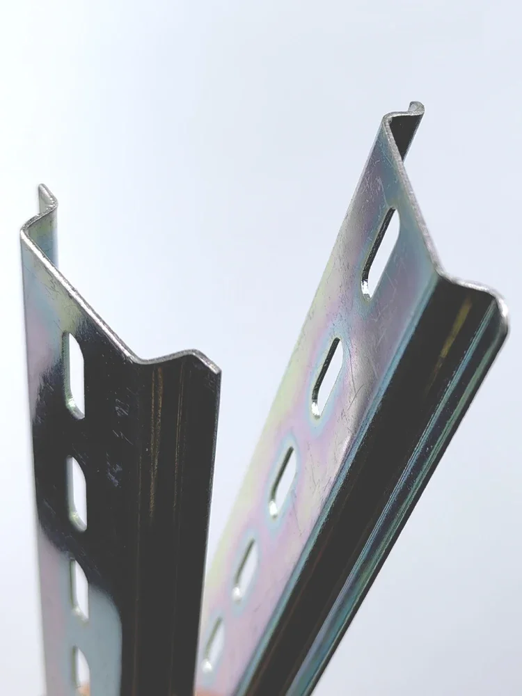 Din Rail Terminal Block Din Rail 10/20/30/40/60cm C45 Iron Cut Din Rail Electrical Guide Rail 35mm Terminal Block For Circuit Breaker Electric Iron Clamp
