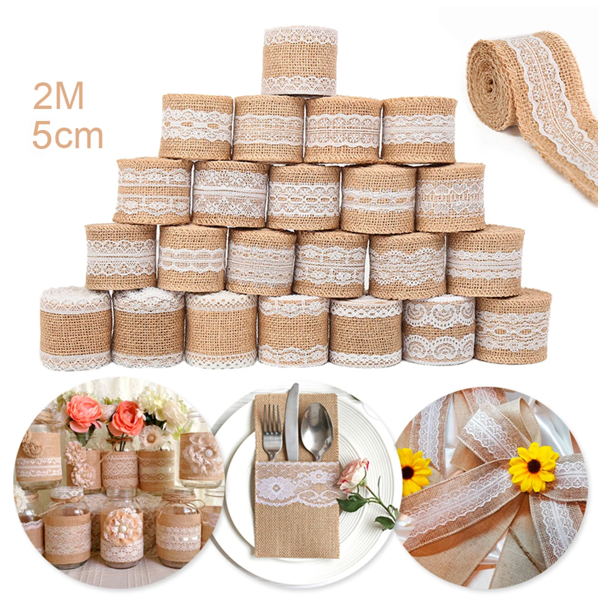 Jute Burlap Lace Ribbon Roll Wedding Decoration Fabric for Crafts Wedding Bow ribbon decoration,ribbon supplies,jute ribbon,lace trim ribbon