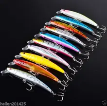  Assorted Minnow Baits Fishing Lures Bass Crankbait Hooks Tackle Kit Ice fishing jig 