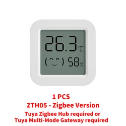 Smart Home Temperature & Humidity Sensor with Mini LCD Display - Zigbee Version
