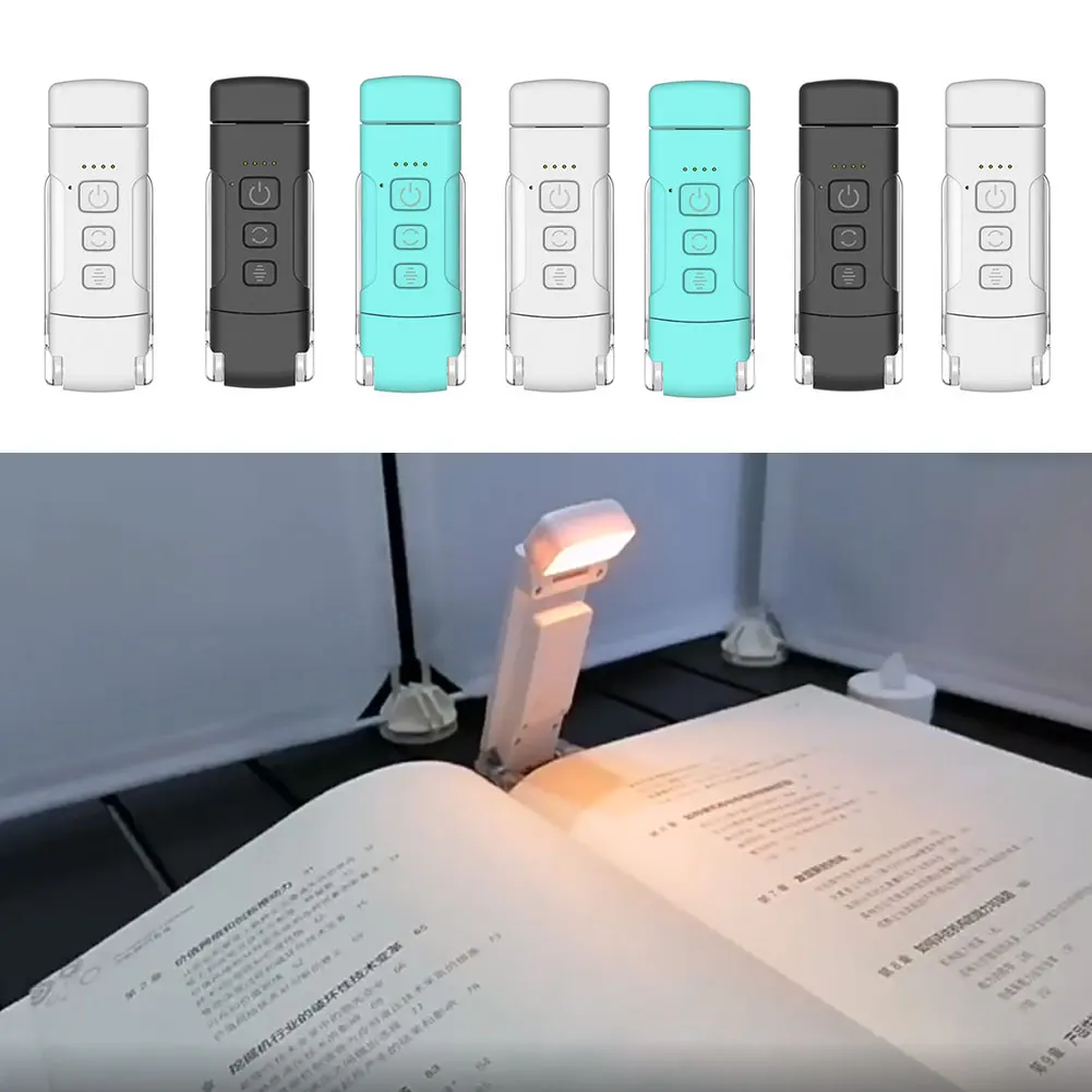LED Clip-on Bookmark Book Light USB Rechargeable Reading Light Mini Led Brightness Adjustable Portable Bedside Desk book light