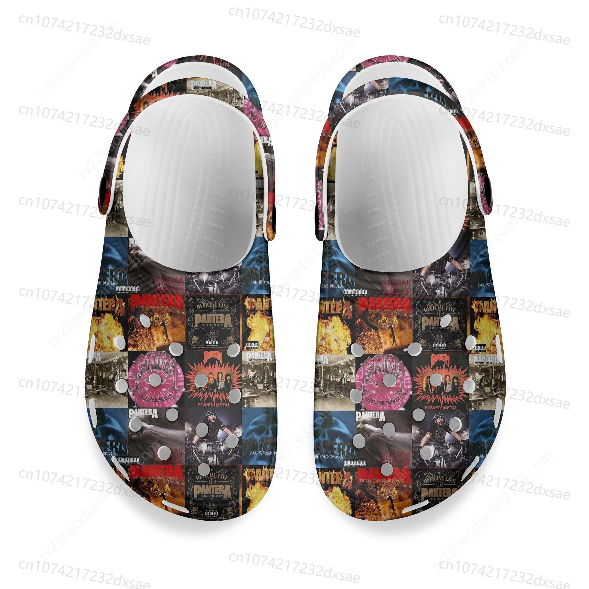 Pantera Metal Band Pop Home Clogs Custom Water Shoes Men Womens Teenager Shoe Garden Clog Breathable Beach Hole Slippers