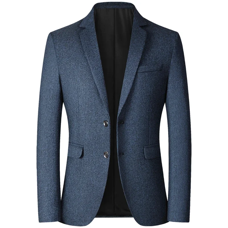 

New Solid Color Business Causal s Suits Coats s Two Buttons Flap Pocket Smart Casual Blazers for Men