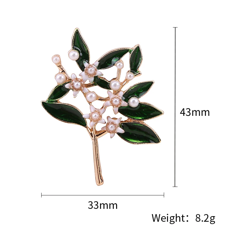 Elegant Enamel Floral Brooch