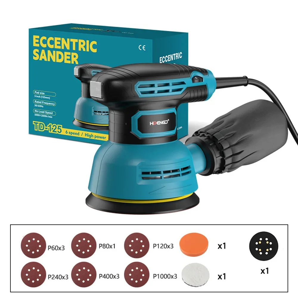 ضبط سرعة الصنفرة الكهربائية لصنفرة المعادن والجدران والخشب وتلميع السيارات 1