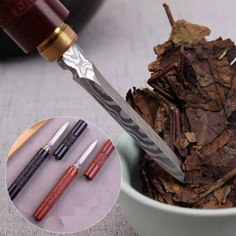 Tea Knife Tea Needle Stainless Steel with Wooden Handle Puer Puerh Professional Ice Pick Cake Pick Tool for Breaking