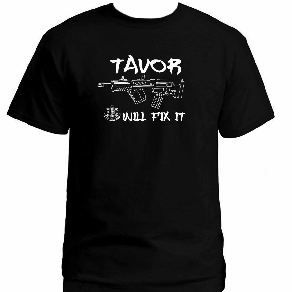 

Jewish Army Israel Defense Forces Tavor Assault Rifle T Shirt New 100% Cotton Short Sleeve O-Neck T-shirt Casual Mens Top