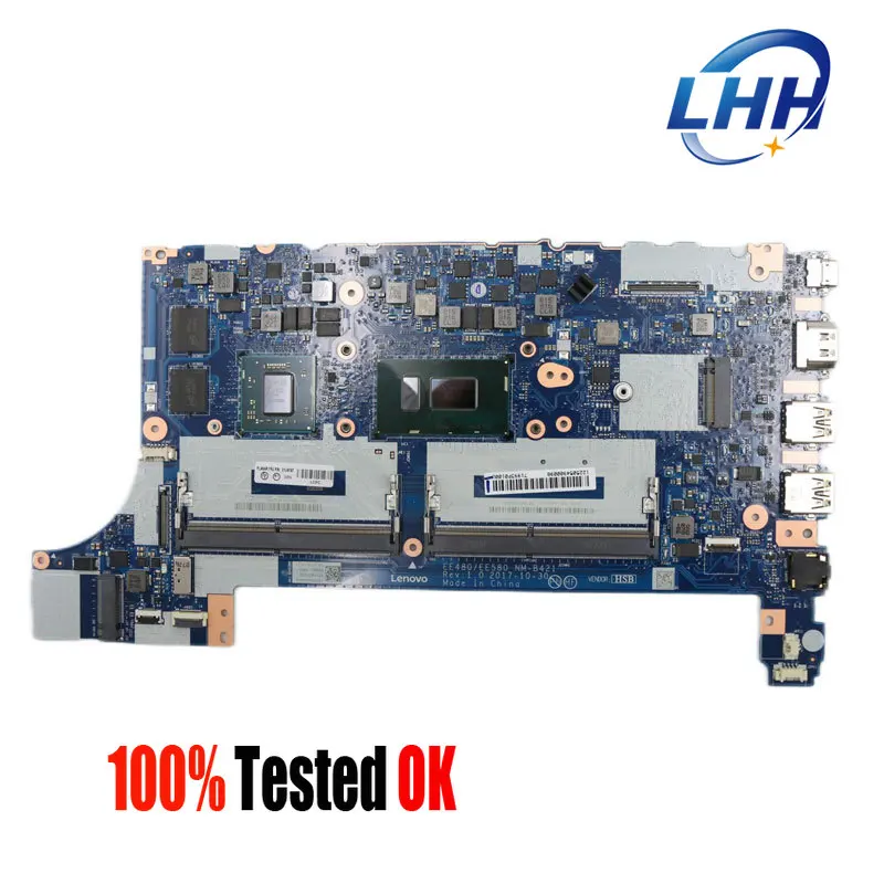 

NM-B421 Mainboard CPU I5-8250U GPU RX550 2G for Lenovo ThinkPad E480 Laptop Motherboard