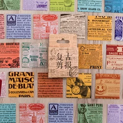 46PCS Color Cut Newspaper Phone Stickers Aesthetic Decoracion Scrapbooking Accessories Sticker Flakes Office Stationery Supplies