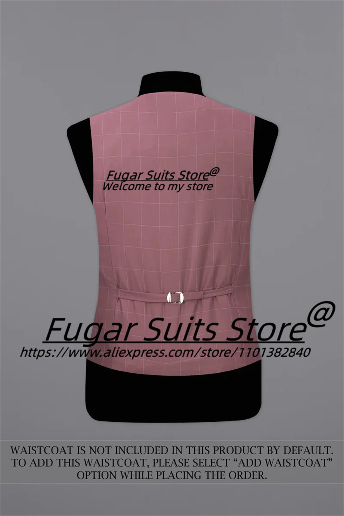 Handsome Pink Plaid Men Suits Custome Made High Qubility Best Man Wedding Tuxedos 3 Pcs Sets Business Male Blazer Costume Homme