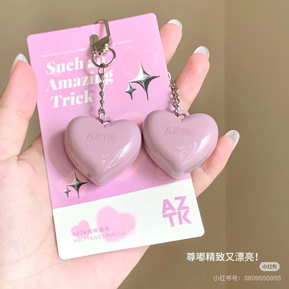 AZTK ハート型ミラー リップグロス ウォーター ライト ゼリー リップ