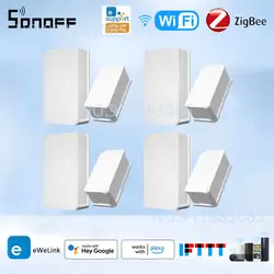 SONOFF ZigBee SNZB04 Wireless Door Window Sensor Smart Open/Closed Detectors EWeLink App Notification Alerts Home Security Alarm