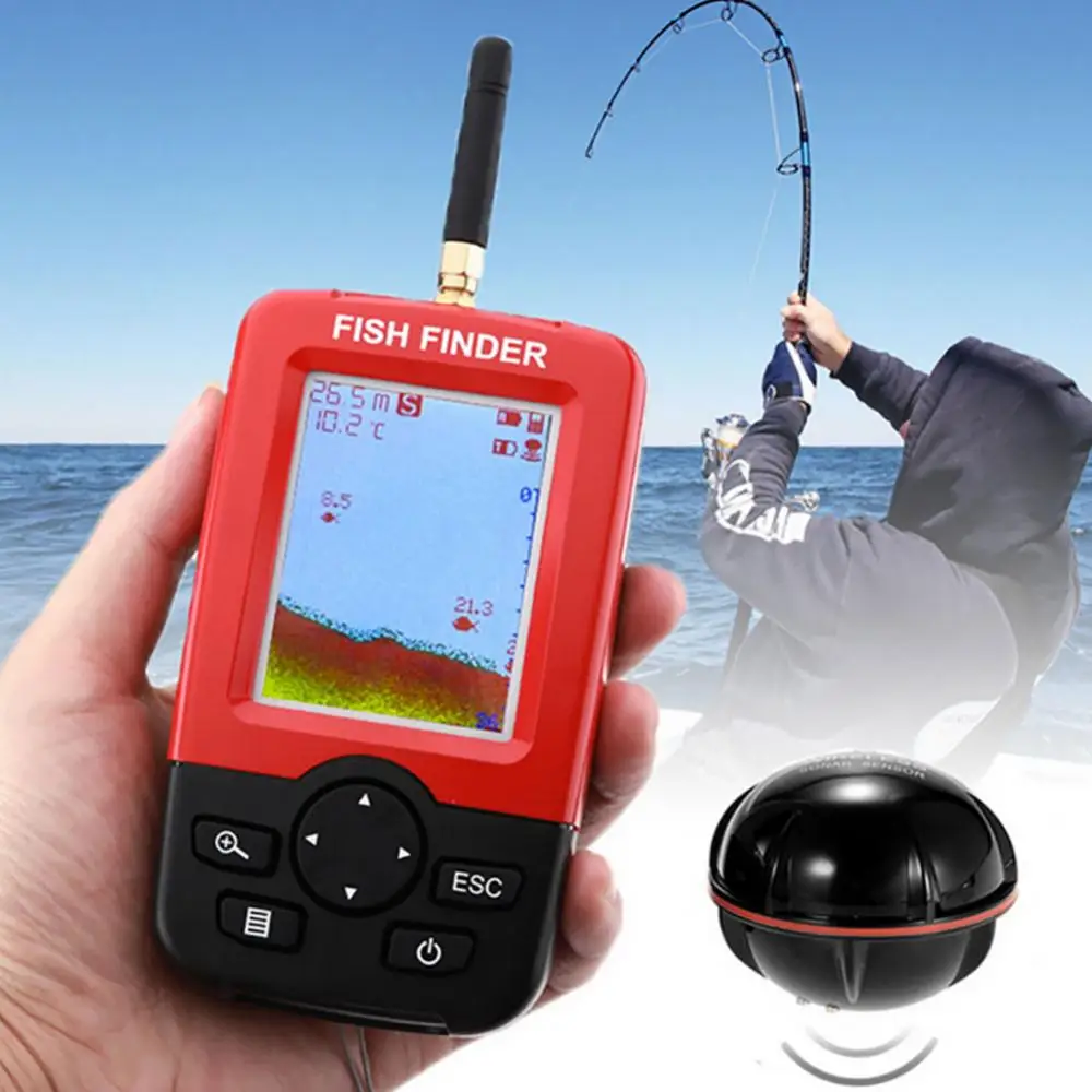 Wireless Portable Fish Finder Lake Sea Fishing Smart Depth Alarm Sonar Sensor