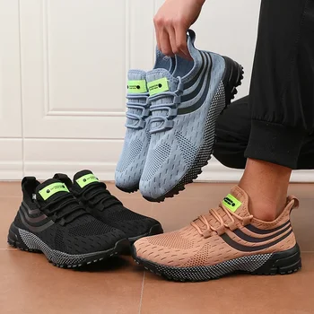 أحذية رجالية عصرية رائعة عصرية Avant Garde متعددة الاستخدامات مريحة للتنفس أحذية شبكية صيفية مرنة أحذية رياضية كاجوال للرجال 5