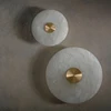 Natural Stone LED Wall Lamp Gold Copper Round Marble Sconce Home Deco For Aisle Foyer TV Background Bedside Shop Office Lighting 6