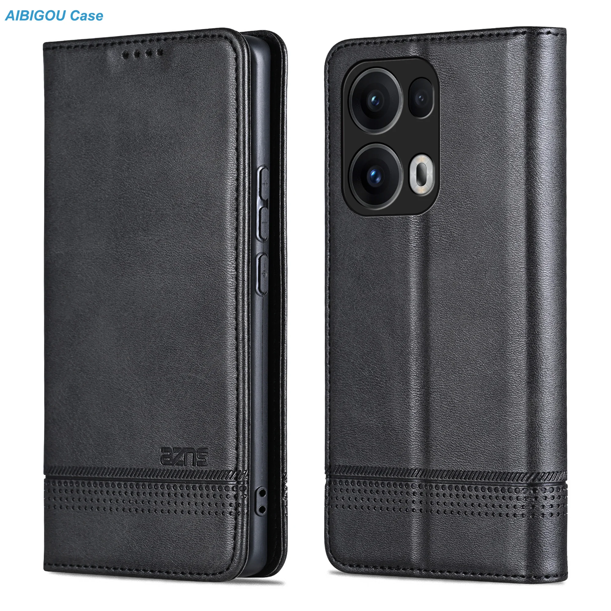 Luxury Leather Retro Flip Wallet Case with Magnetic Cover