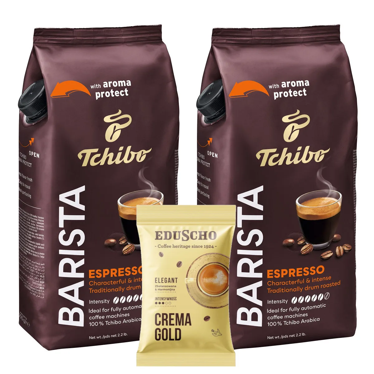 Kawa ziarnista TCHIBO Barista Espresso 100% Arabica 2x1kg + GRATIS Crema Gold 100g z Polski za $34.17 / ~129zł Kawa ziarnista TCHIBO Barista Espresso 100% Arabica 2x1kg + GRATIS Crema Gold 100g z Polski za $34.17 / ~129zł