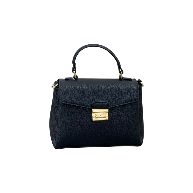 

Genuine Leather High-end Designer Brand Women's Leather Belt Lock Flip Bag Portable Shoulder Crossbody Bag(No Logo)