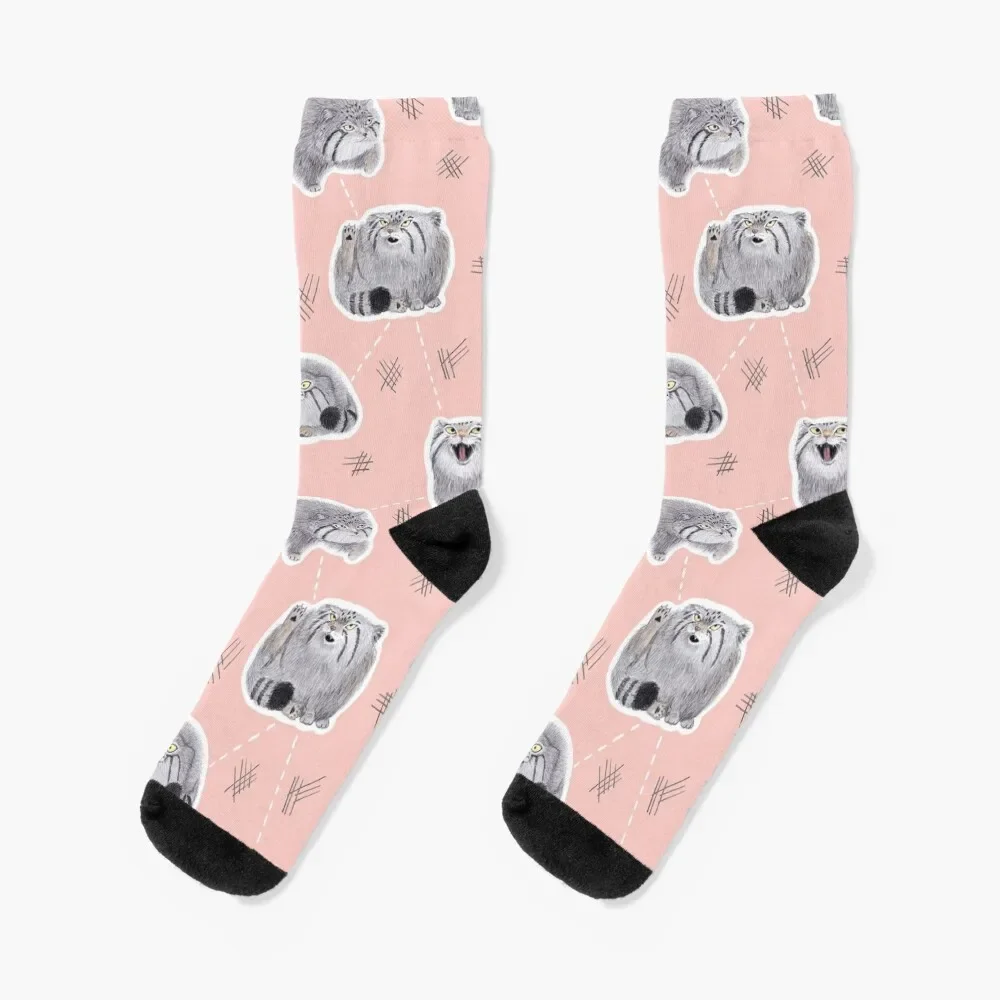 

Pudgy Pallas' Cats Socks retro custom colored cute Woman Socks Men's