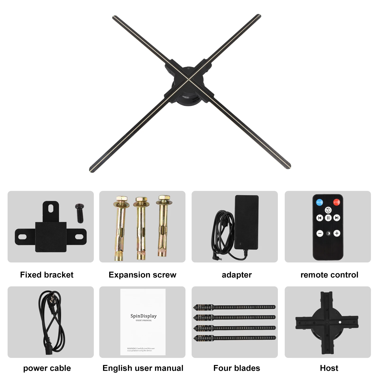 

3D голографический проектор T80, Wi-Fi вентилятор, Рекламное Освещение, Bluetooth аудио приложение и TF карта, дисплей, вентилятор, рекламная машина