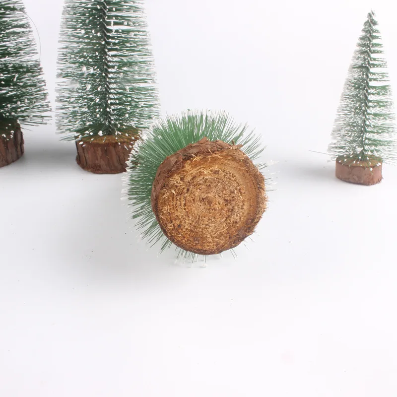 Mini Christmas Tree Desktop Decoration DIY Pine Needle Christmas Decorations Tinted White Cedar Small Tree