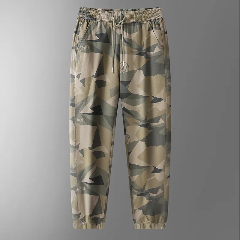 New Arrival Fashion Suepr Large Spring and Autumn Men's Elastic Waist Camouflage Casual Leggings Plus Size L-3XL 5XL 6XL 7XL 8XL