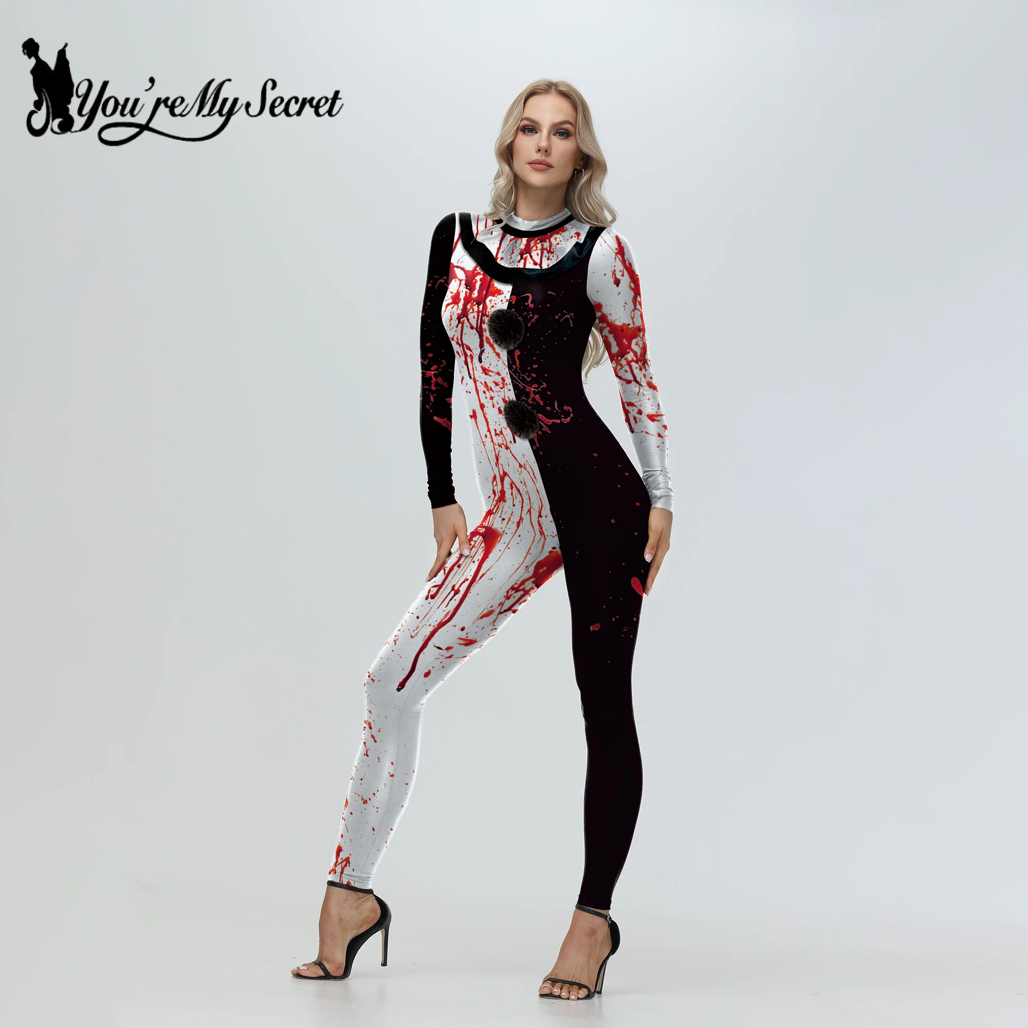 Boys Terrifier Cosplay Costume [You're My Secret] Halloween Horror Scary Clown Carnival Party Children Jumpsuit Zentai Bodysuit cosplay costume