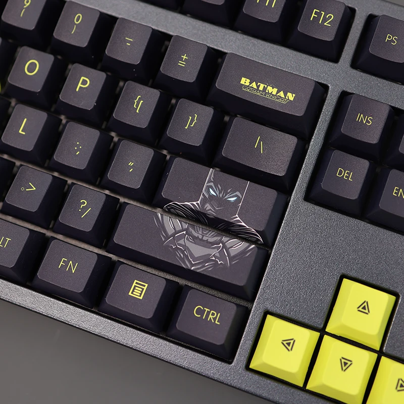 Bat Tema Keycap Conjunto For Gaming Pbt Tintura Subbed Keycaps Anime dos Desenhos Animados Ansi 61 87 104 108 Layout Layout Perfil Cereja 108 Chaves - Imagem 5