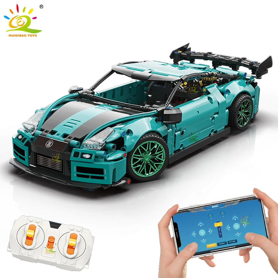 

Tech RC GTR Speed Racing Sports Car Model Building Blocks Speed Supercar Vehicle Bricks City Construction Toys for Children Gift