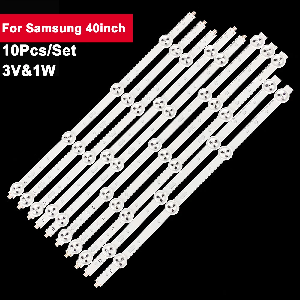 Striscia Di Retroilluminazione Tv Led 3V Per Samsung 40 Pollici 10 Pz/Set Riparazione Tv 40 Pfl3108T/60 Muslim40 Vle5324 40 Pfl3107 40 Pfl3078 40 L133