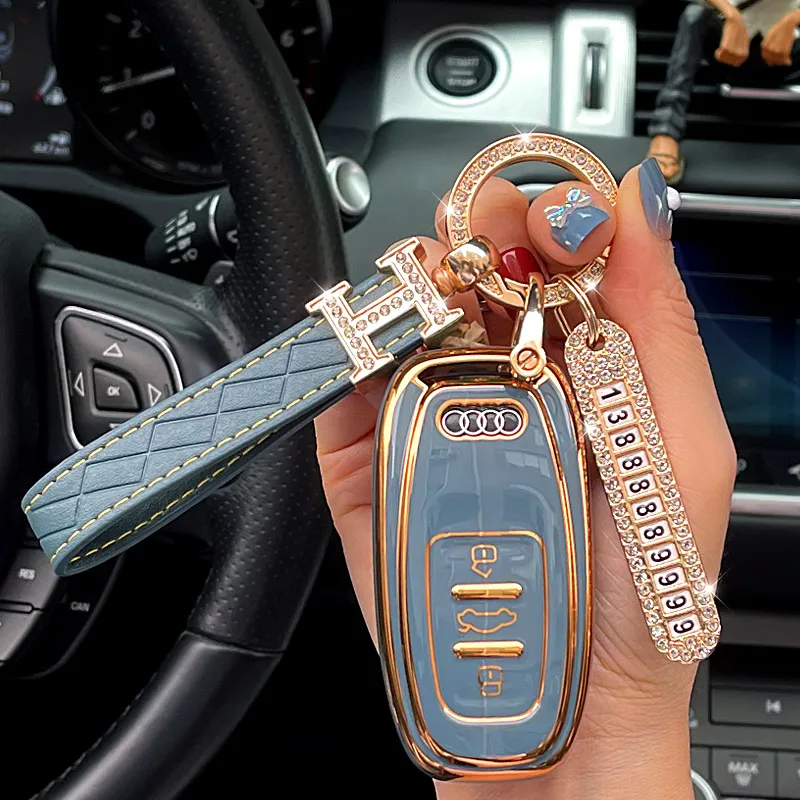 Cover Chiave/telecomando per AudQ3 Q5 Q7 S4 S6 S7 S8 R8i A1 A3 8V A4 B8 B9 A5 A6 C7 A7 A8 TT Porta Accessori - Sd298b1718b234c62bb0d656d2d5229d6M