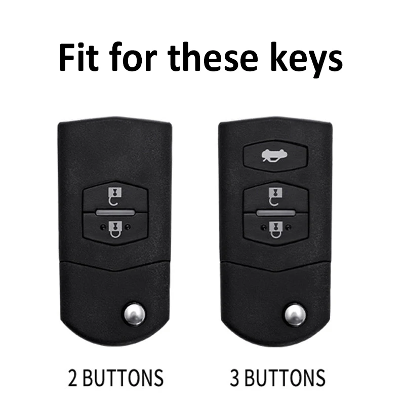 For Mazda Demio 2 3 5 6 M3 M5 M6 CX-5 CX7 CX9 RX8 MX5 MPV 2/3 Buttons TPU Shell Fob Holder Car Key Case Cover Keyless key case cover
