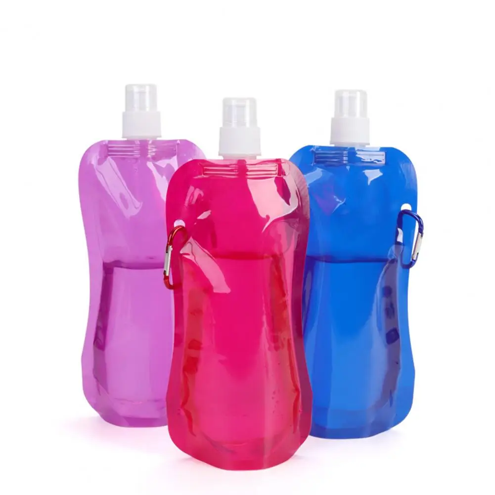 480ml Collapsible Water Bottle BPA Free Soft Flask Folding Drinking Beverage Container Cycling Bottles