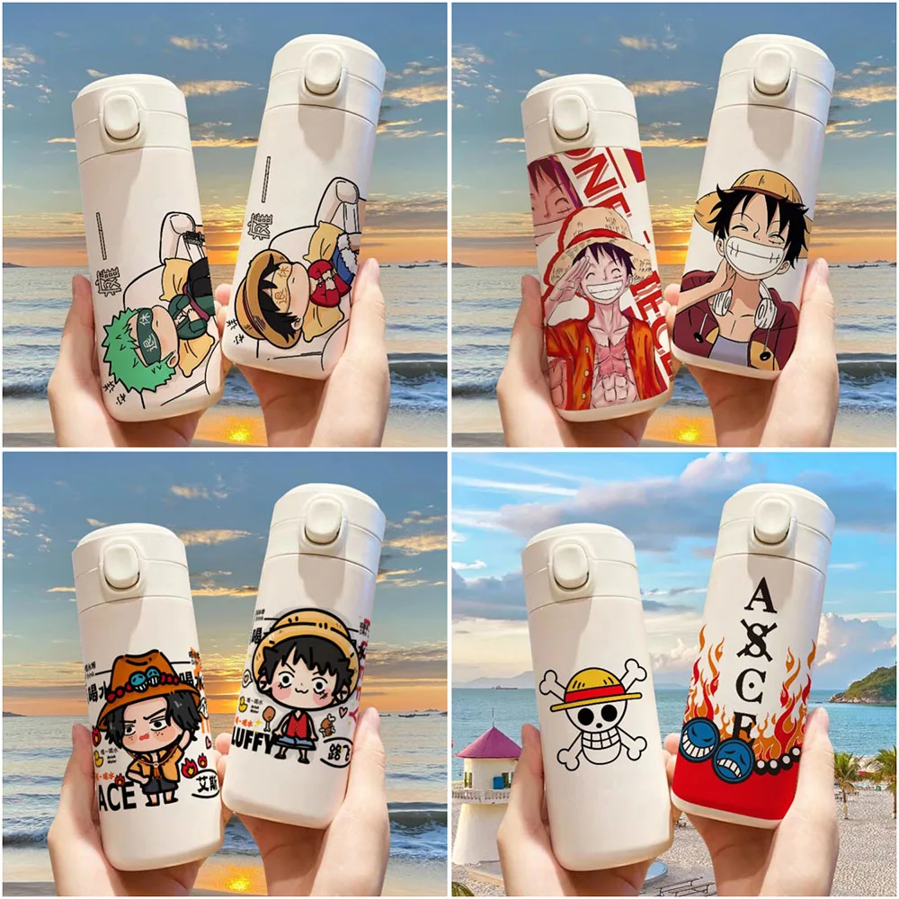 

Luffy Thermos Cup One Piece Cartoon Large Capacity Lightweight Carry Student High-Looking Children's Stainless Steel Water Cup