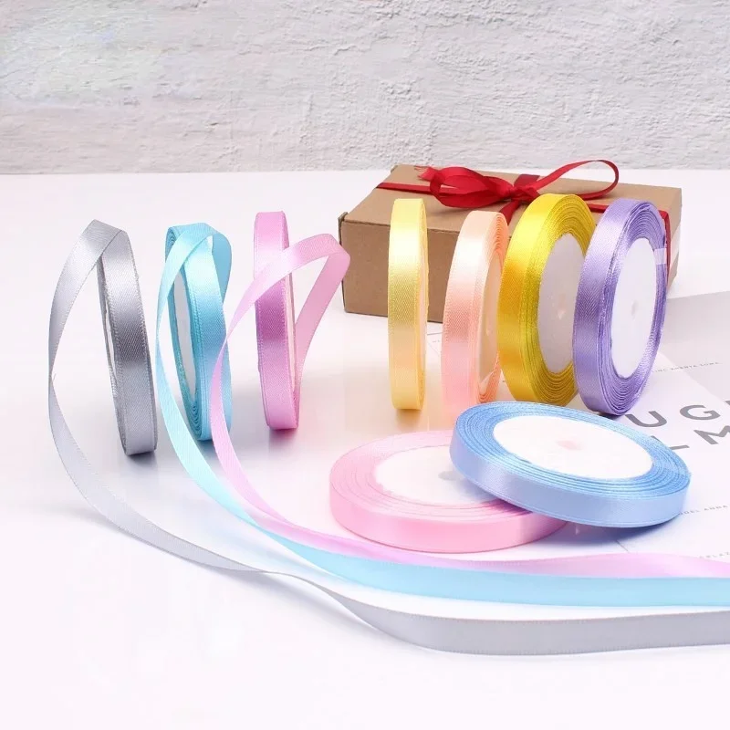 10mm Satin Ribbon - Crafting and Decorative Supplies (25 Yards)