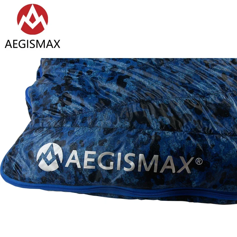 Aegismax 초경량 하이킹 캠핑 봉투, 화이트 덕다운 침낭 이불, 3 계절 700FP, 지퍼로 고정 가능, 95%