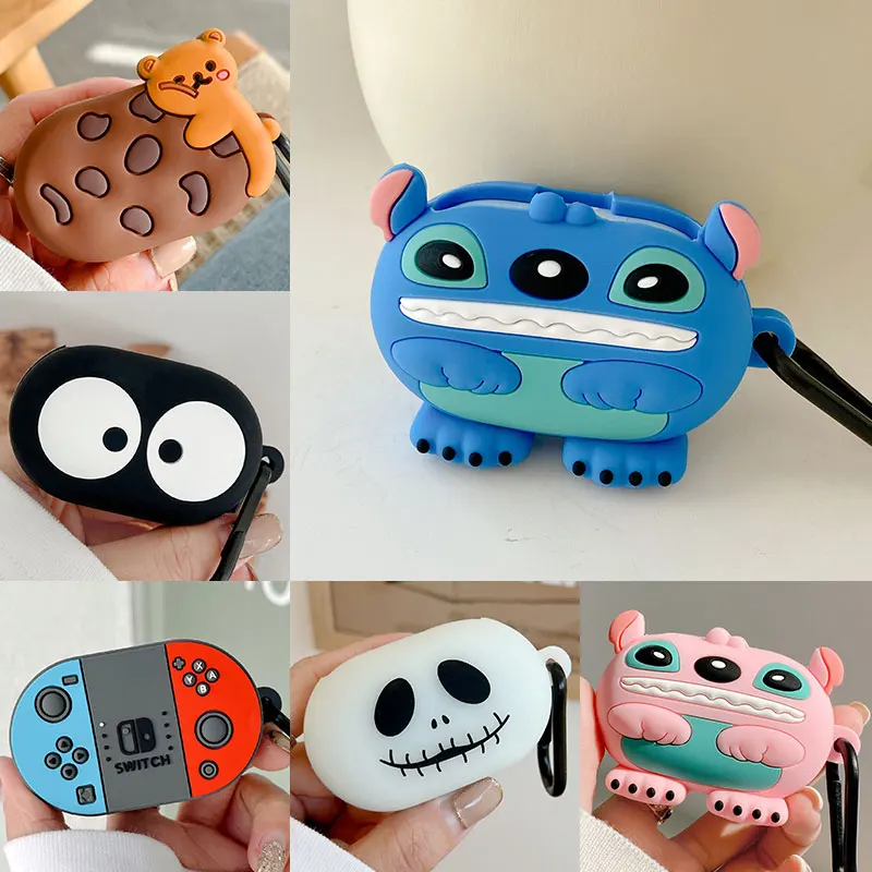 

Soft Silicone Headphone Case For OPPO Enco Buds W31 Lite W11 TWS Wireless Earphone Box Cute Cartoon Earbuds Protective Cover