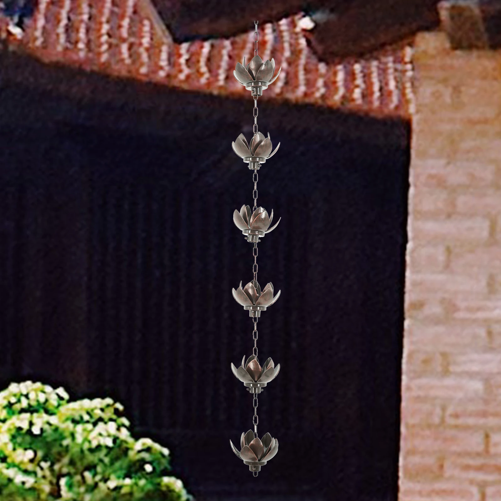 Gutter Rain Chains Metal Rain Chains For Ancient Buildings In Chinese Courtyard Corridors Rainwater Chain Cup Collectors Cu