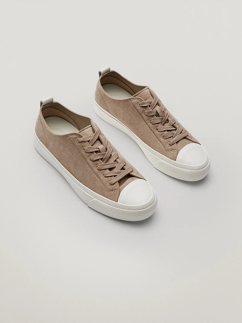 LMCAVASUN England Vinatge Fashion Soft Cowhide Vulcanized Shoes Women Shoes Sneakers Women Summer Casual Canvas Shoes Woman