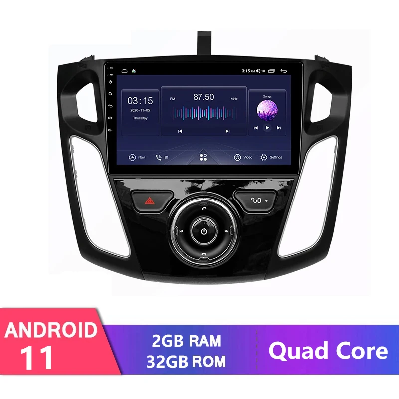 For Ford Focus MK3 2012-2017 Android 11 Car Radio Stereo Receiver Video MP5 Player Multimedia Navigation GPS No 2 Din Dvd