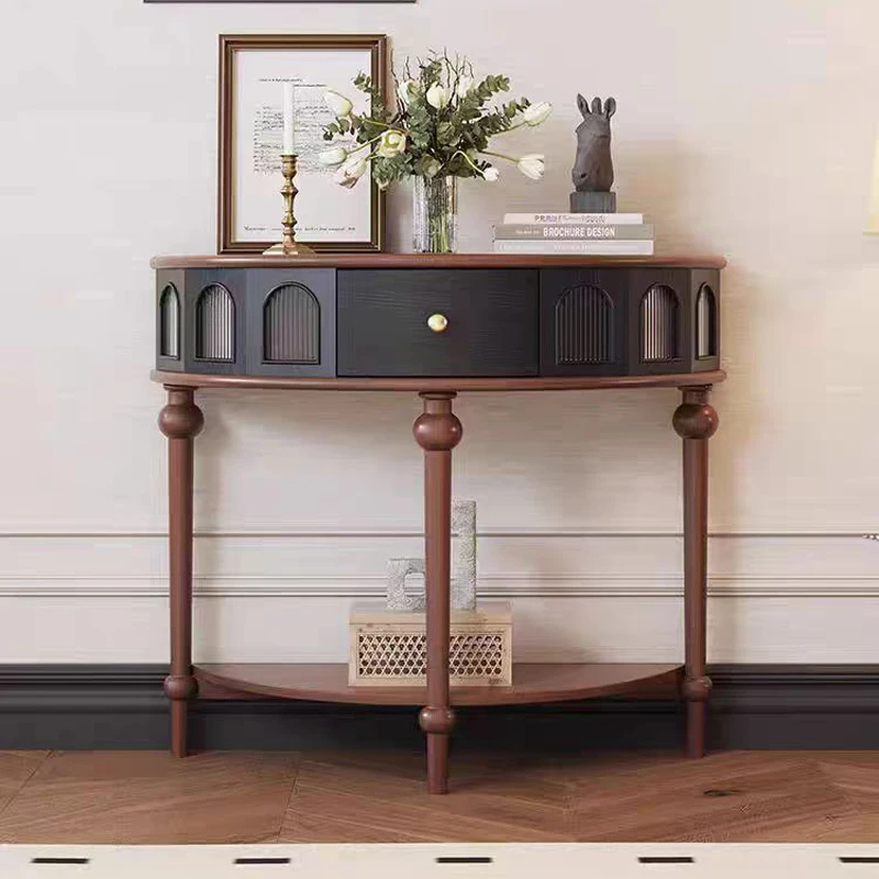 שולחן קונסולת יופי מגניב כניסה לסלון וינטאג' שולחן קונסולה פרימיום יוקרתי אחסון Wohzimmer Tisch רהיטים