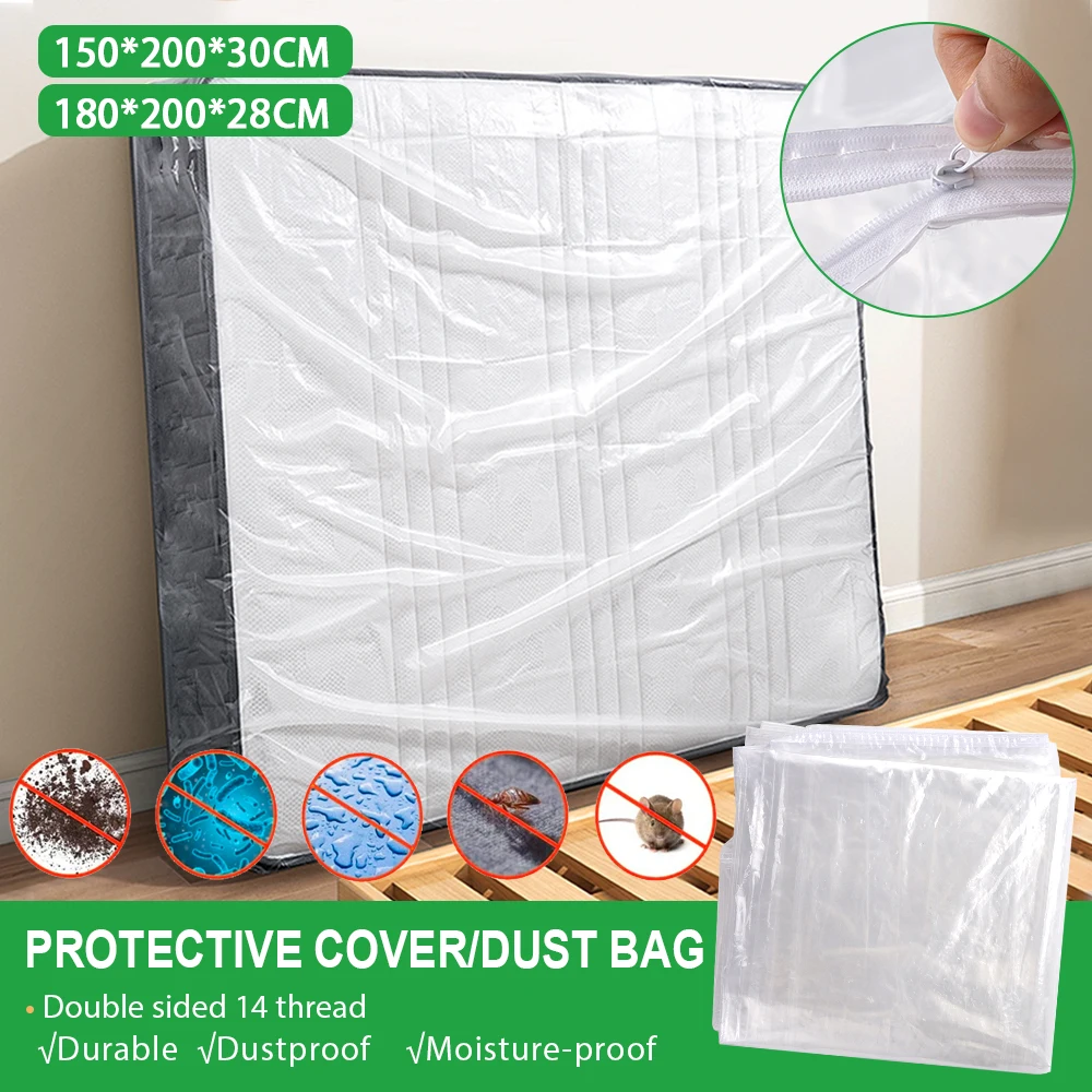 Matratze Kunststoff Verpackung Tasche Staubdicht Feuchtigkeit-beständig Abdeckung Moving House Schutzhülle Reißverschluss Matratze Lagerung Abdeckung – Detail 7