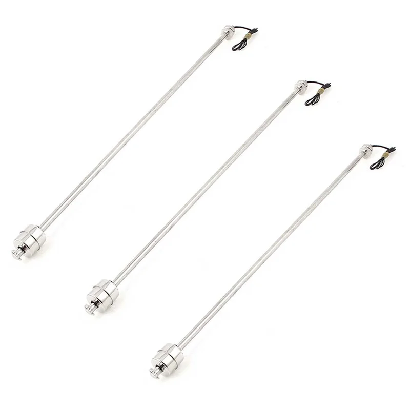 

3X 50cm Stainless Steel Water Level Liquid Sensor Vertical Float Switch