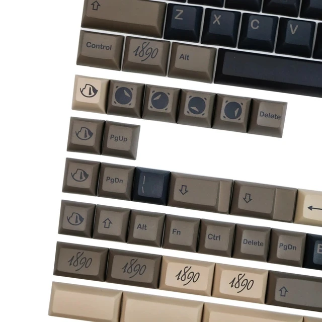 142 Keys GMK Boulder Keycaps KCA Profile PBT Dye Sublimation 
